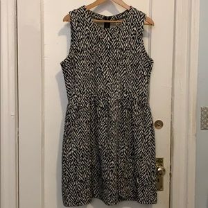 Madewell knit fit and flare dress w/ pockets- L